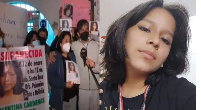 Familia hace vigilia por la desaparición de Valentina Cárdenas Familia hace vigilia por la desaparición de Valentina Cárdenas