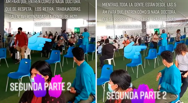 La doctora retiró a las mujeres que se colaron. La doctora retiró a las mujeres que se colaron.