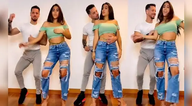 Melissa Paredes y Anthony Aranda hacen su primer baile juntos en Tiktok tras oficialización.
