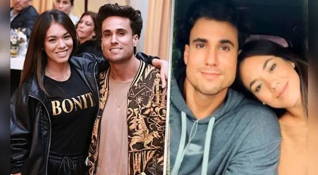 Jazmín Pinedo y Gino Assereto sellan su amistad con abrazo.