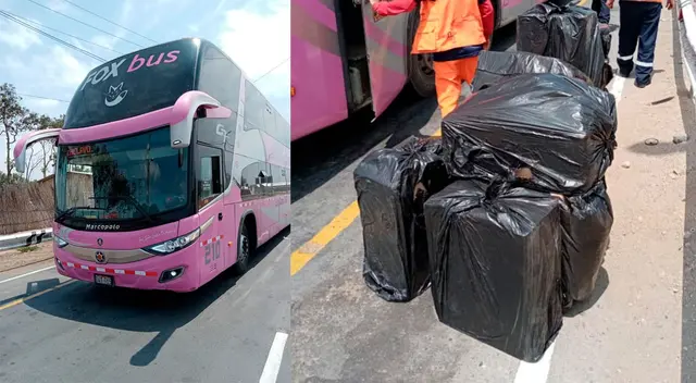 El bus y la mercadería ilícita