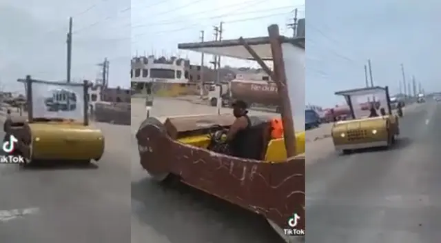 Peculiar escena de chofer en vehículo se hizo viral en las redes sociales. Peculiar escena de chofer en vehículo se hizo viral en las redes sociales.