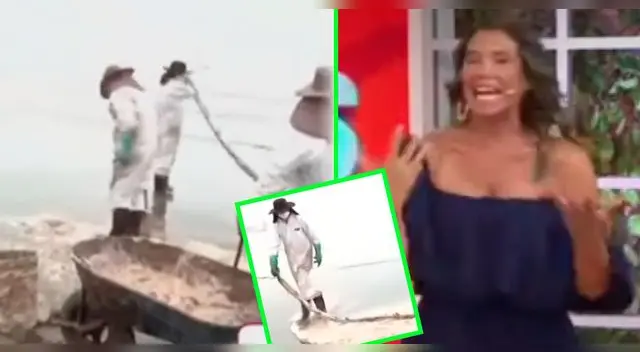 Thais Casalino explotó tras ver la forma precaria de cómo se limpia el petróleo. Thais Casalino explotó tras ver la forma precaria de cómo se limpia el petróleo.