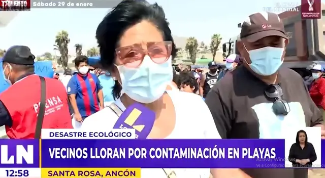Vecinos lloran por derrame de petróleo en el mar: “Nunca ha pasado esto, mis nietos han estado por aquí libremente” [VIDEO]