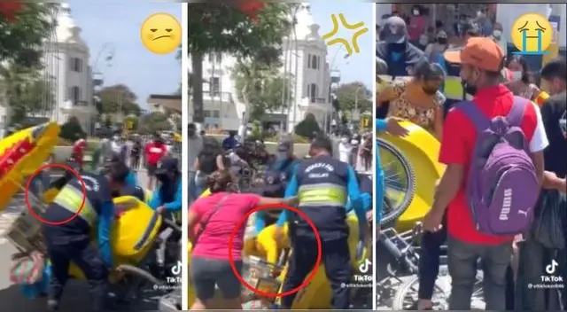 Indignante. El grupo de serenos actuaron de forma violenta con el señor que no hacia daña a nadie.