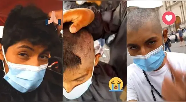 Noble acto. El joven de Arequipa se grabó el antes y después luego de raparse todo el cabello. Noble acto. El joven de Arequipa se grabó el antes y después luego de raparse todo el cabello.