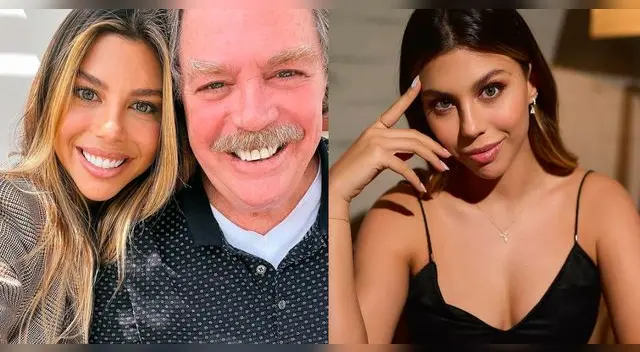 Alondra García feliz de reencontrarse con su padre.