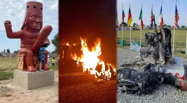 Huaco erótico quedó hecho cenizas tras ser atacado por unos desconocidos Huaco erótico quedó hecho cenizas tras ser atacado por unos desconocidos
