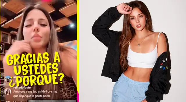 Luciana Fuster se confiesa en una trasmisión en vivo.