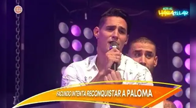 Facundo González le dedicó la canción “Por ese palpitar” a Paloma Fiuza. Foto: captura Esto es Habacilar/América
