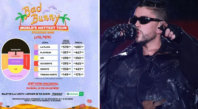 Detalles sobre la reventa de entradas para el concierto de Bad Bunny en Perú. Detalles sobre la reventa de entradas para el concierto de Bad Bunny en Perú.