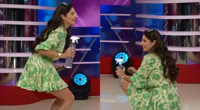 La conductora Rebeca Escribens protagonizó un nuevo blooper al querer mostrar sus mejores pasos en Más Espectáculos, pero no pudo volver a subir. La conductora Rebeca Escribens protagonizó un nuevo blooper al querer mostrar sus mejores pasos en Más Espectáculos, pero no pudo volver a subir.
