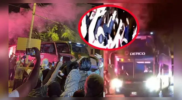 La escena protagonizada por los hinchas peruanos se ha vuelto viral en las redes sociales.