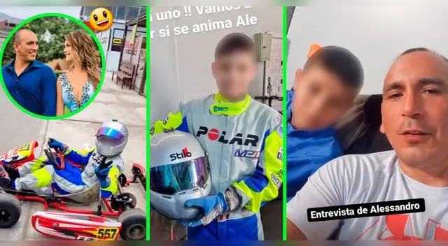 Rafael Fernández feliz junto a los hijos de Karla Tarazona.