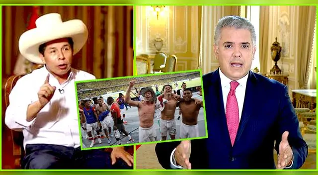 Pedro Castillo envió un saludo a su homólogo de Colombia, Iván Duque tras triunfo de seleccionado peruano.