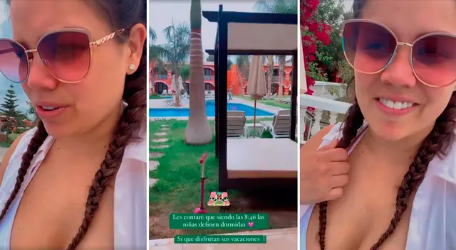 Andrea San Martín se relaja en sus vacaciones familiares.