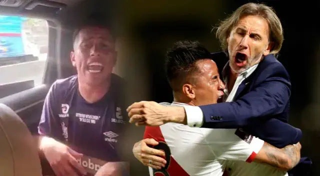 Christian Cueva festejó a todo pulmón la victoria de Perú ante Colombia. Christian Cueva festejó a todo pulmón la victoria de Perú ante Colombia.