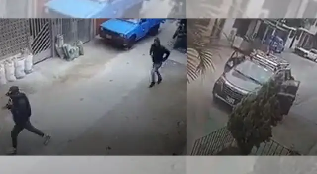 Hampones con armas de fuego acorralaron a taxista en Los Olivos. Hampones con armas de fuego acorralaron a taxista en Los Olivos.