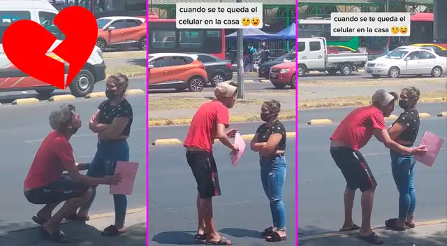 El joven hizo pataleta al ver que su pareja no le hacía caso.