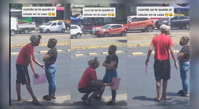 La escena se ha vuelto viral en las redes sociales.