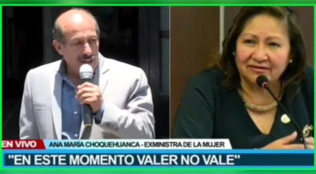 Ana María Choquehuanca indignada con la defensa del Primer Ministro.