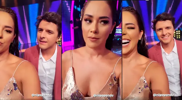 Karen Schwarz se divierte con su compañero de conducción.