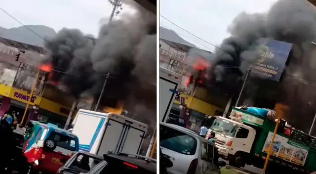 Las llamas consumieron los almacenes del conocido minimarket. Todo fue controlado por los Bomberos.