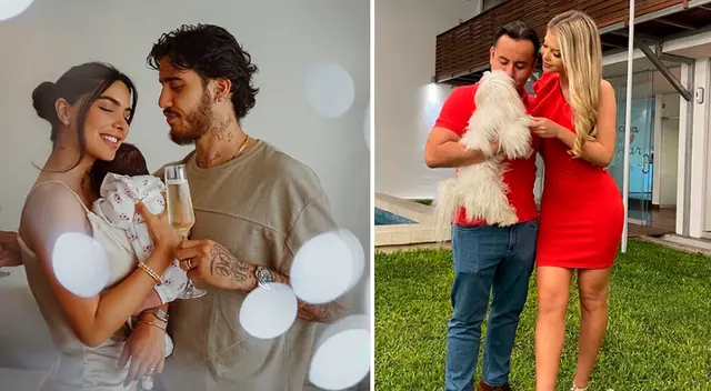 Ivana Yturbe y Brunella Horna felices cargan a sus bebés.