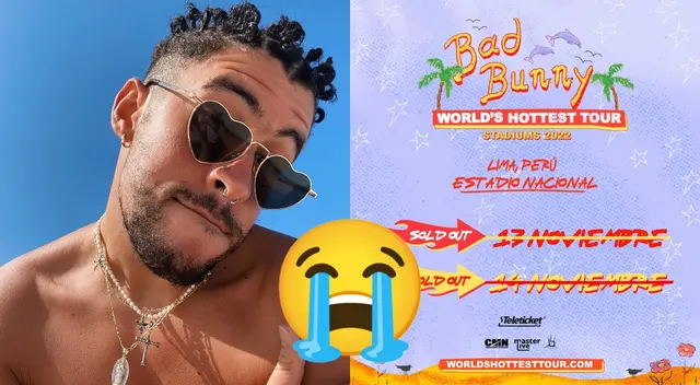 Se dio a conocer que ya no hay entradas para segunda fecha de la gira de Bad Bunny, World's Hottest Tour, en nuestro país.