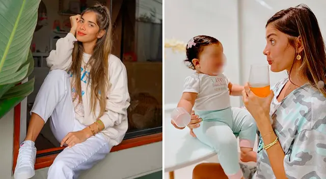 Korina Rivadeneira agotada tras cuidar a su hija.