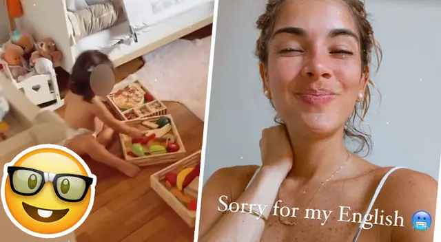 Korina Rivadeneira emocionada por su hija.