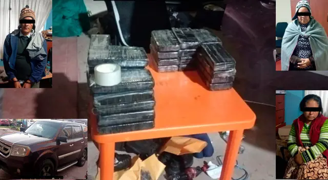 La droga, los detenidos y el carro en que se trasladaban