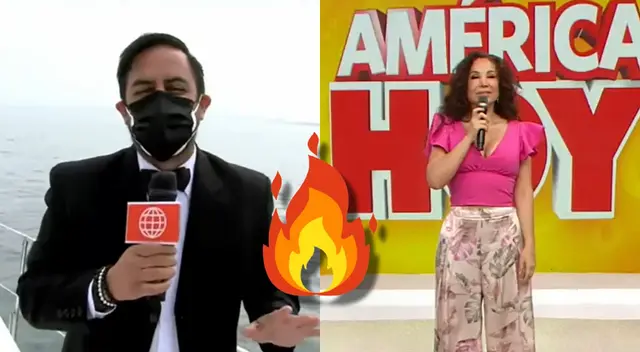 Oswaldo Arteaga, el conocido reportero de América Hoy, le puso el parche a Janet Barboza durante un enlace EN VIVO. Oswaldo Arteaga, el conocido reportero de América Hoy, le puso el parche a Janet Barboza durante un enlace EN VIVO.