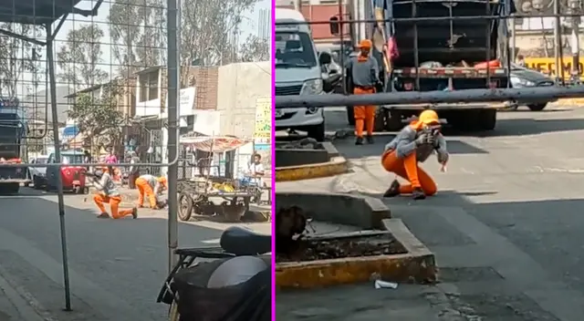 Los trabajadores improvisaron un operativo.