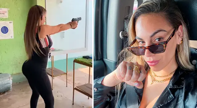 Aída Martínez aprendió a manejar un arma de fuego. Aída Martínez aprendió a manejar un arma de fuego.