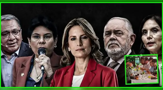 Maria del carmen Alva y los congresistas comprometidos en una polémica reunión.