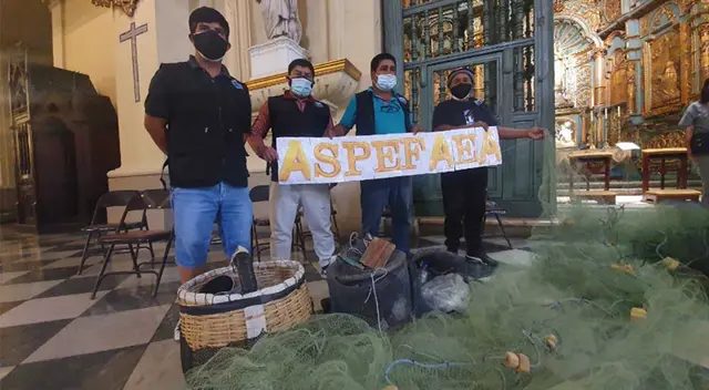 Hombres del mar señalaron que no reciben ningún apoyo de la empresa Repsol.