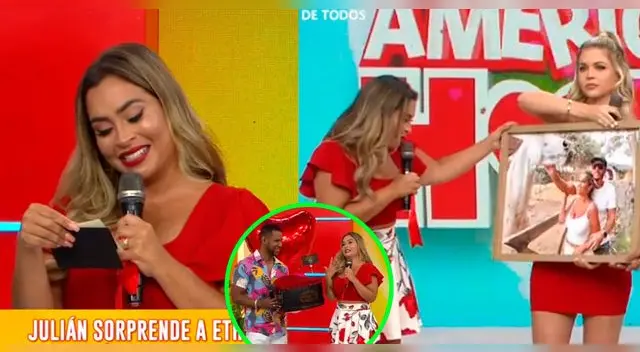 Ethel Pozo se quebró en vivo al ver los hermosos detalles que recibió de Julián Alexander.