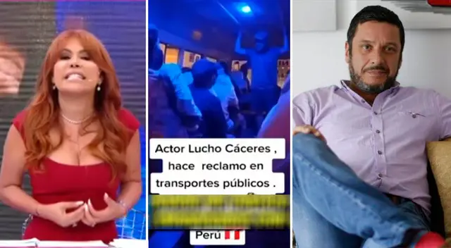 Magaly Medina furiosa con actor Lucho Cáceres.