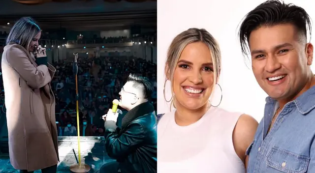 Deyvis Orosco le pidió la mano a Cassandra Sánchez en pleno concierto de San Valentín