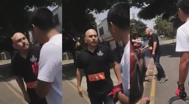 Sujeto ingresa a ciclovía y casi golpea a un joven porque le reclamó. Sujeto ingresa a ciclovía y casi golpea a un joven porque le reclamó.