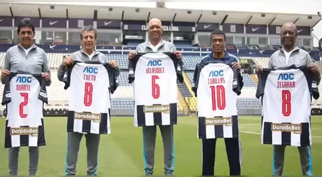 Duarte, Cueto, Velásquez, 'Cubillas' y 'Pitín' Zegarra son los Embajadores de Alianza Lima. Duarte, Cueto, Velásquez, 'Cubillas' y 'Pitín' Zegarra son los Embajadores de Alianza Lima.