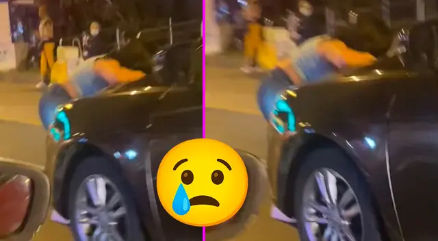 La joven rompió en llanto en plena avenida. La joven rompió en llanto en plena avenida.