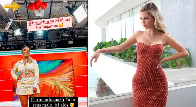 Ethel Pozo se divierte tras arruinar regalo de Brunella Horna.