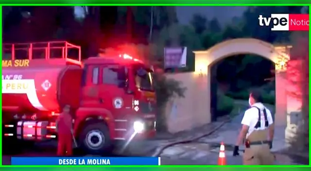 La Molina logran controlar incendio forestal.