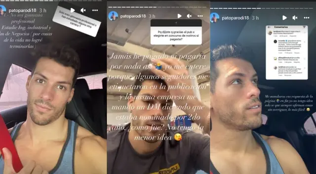 Patricio Parodi niega haber pagado en concurso ‘100 rostros más bellos del mundo’