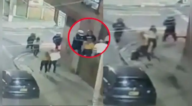 La escena fue captada por las cámaras de seguridad. La escena fue captada por las cámaras de seguridad.