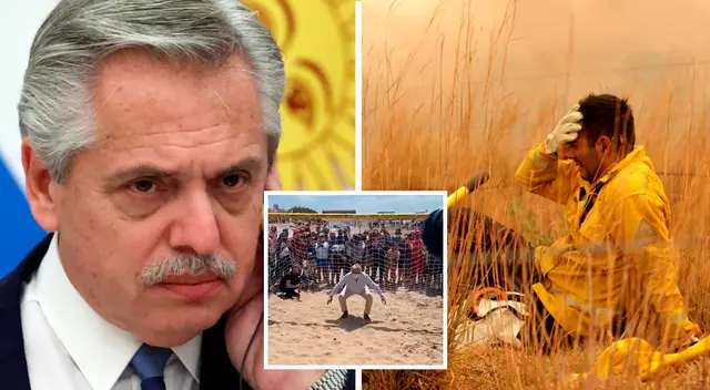 Los ciudadanos compararon en Twitter la actitud del mandatario argentino con la labor de un bombero en el lugar de los hechos. Los ciudadanos compararon en Twitter la actitud del mandatario argentino con la labor de un bombero en el lugar de los hechos.