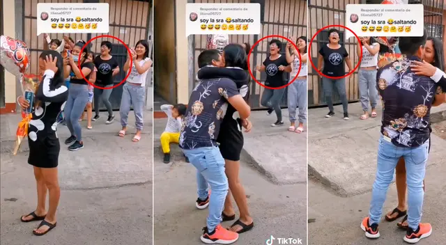 La mujer empezó a saltar y a gritar de manera desbordante hasta tal punto que parecía que ella se iba a casar. La mujer empezó a saltar y a gritar de manera desbordante hasta tal punto que parecía que ella se iba a casar.