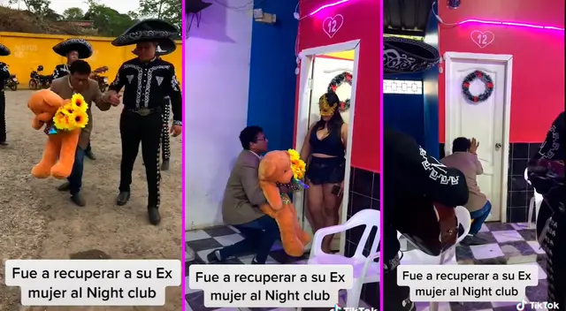 El hombre le llevó serenata a su exnovia.